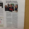 Článek v místních novinách o českých studentech Článek v místních novinách o českých studentech